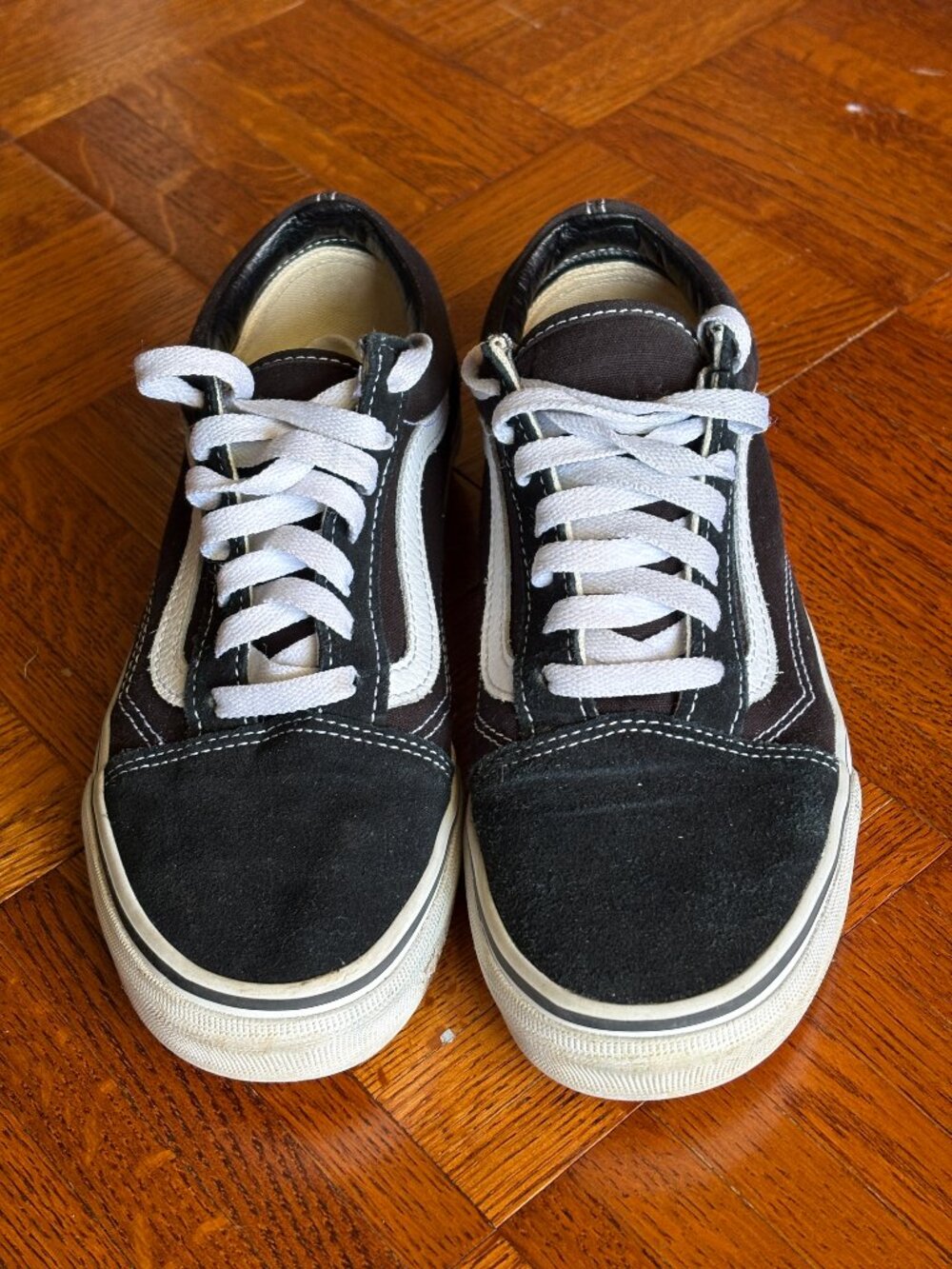 Vans Old Skool Black and White Size 7 Womens
